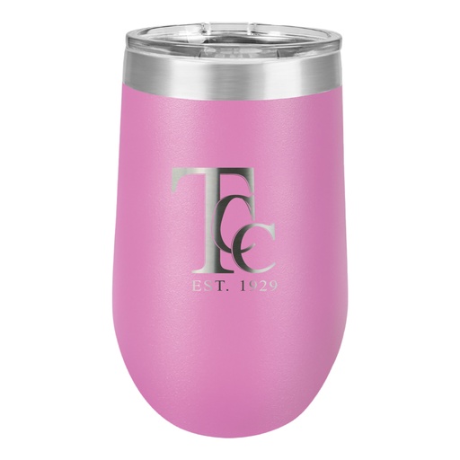 16 OZ. LIGHT PURPLE POLAR CAMEL STEMLESS STAINLESS TUMBLER WITH LID